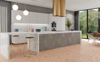 Porcelanatos: estilo vintage do granilite volta como forte tendência e confere diversão aos ambientes